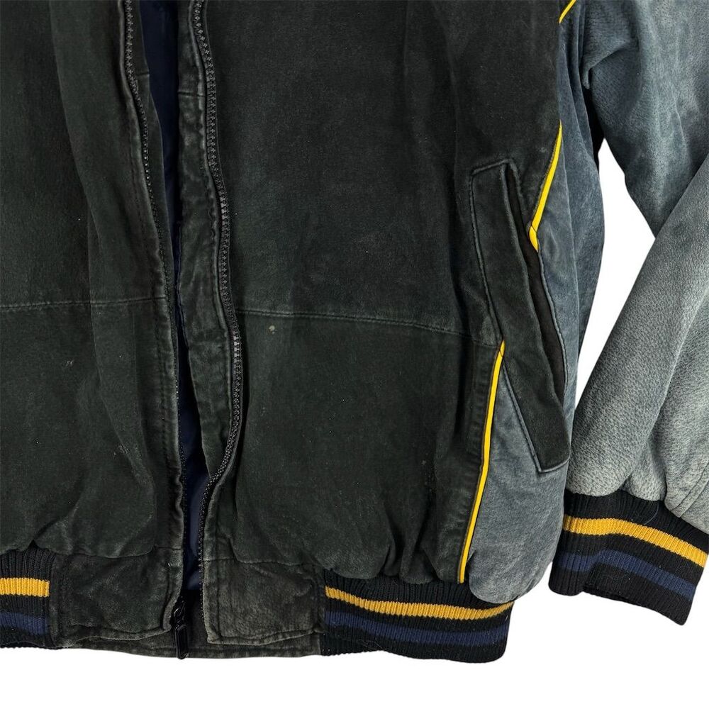 Vintage San Diego Chargers Leather Suede Bomber Jacket Men's Large NFL - Picture 3 of 6